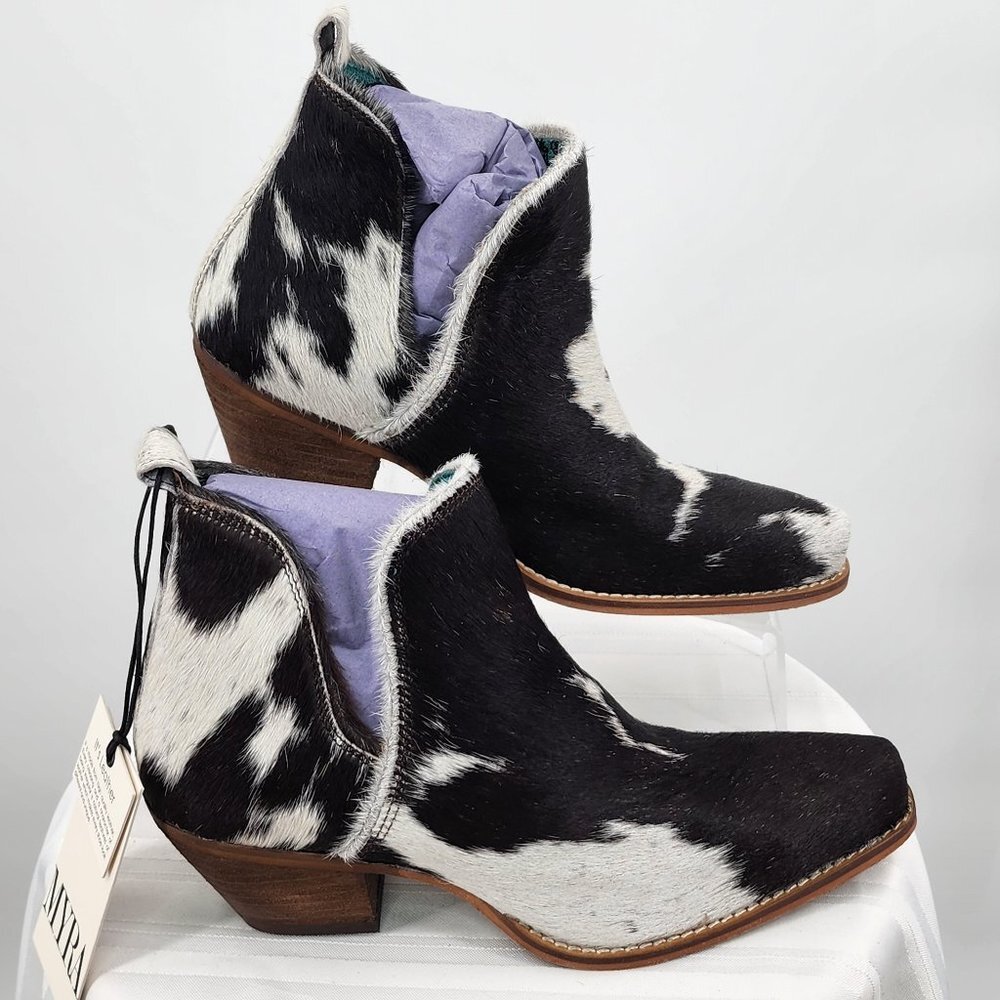 MYRA BAG Sunset Bloom Hair On Shortie Split  Cowboy Boots  6-11 NWT - Picture 2 of 9